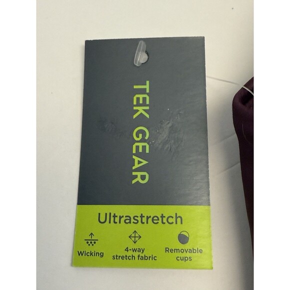 TEK Gear Size L Ultra Stretch Med Impact V-Neck Racerback Sports Bra New - Picture 5 of 5